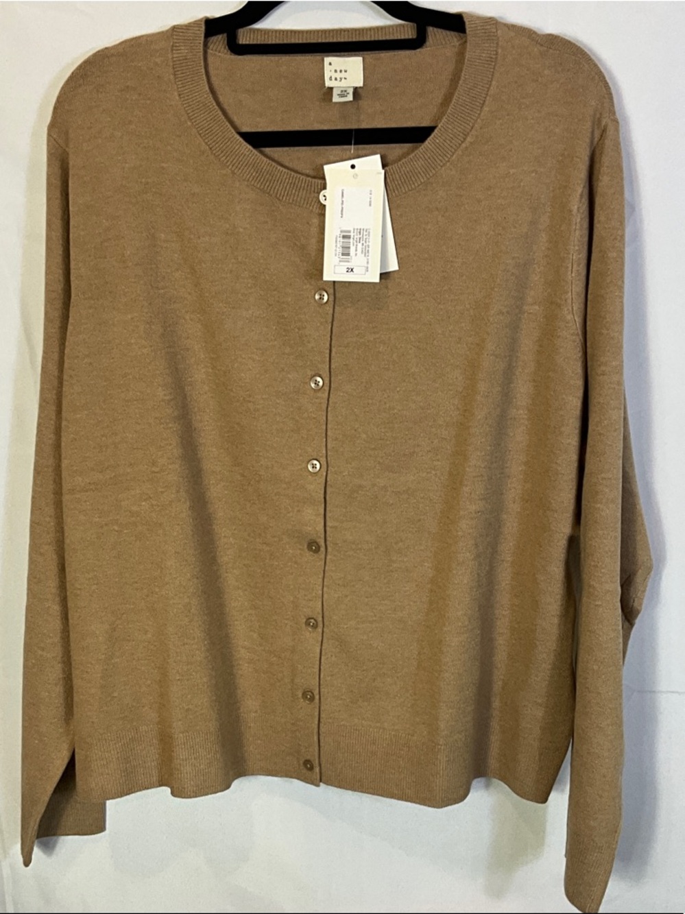 a new day Brown Button-Up Cardigan Size 2X